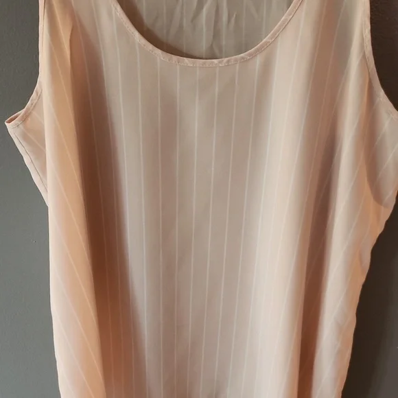 Frenchi Scoop Neck Pin Strip Tank Top - Picture 2 of 5